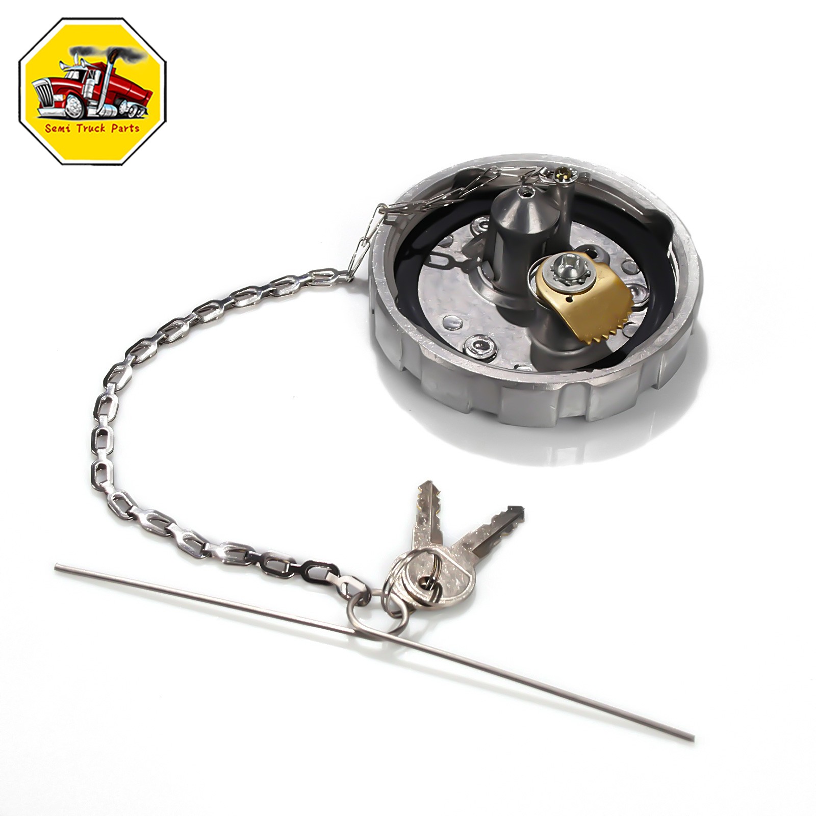 2x Locking Fuel Cap Fits Kenworth Peterbilt Freightliner Western Star SNV431089