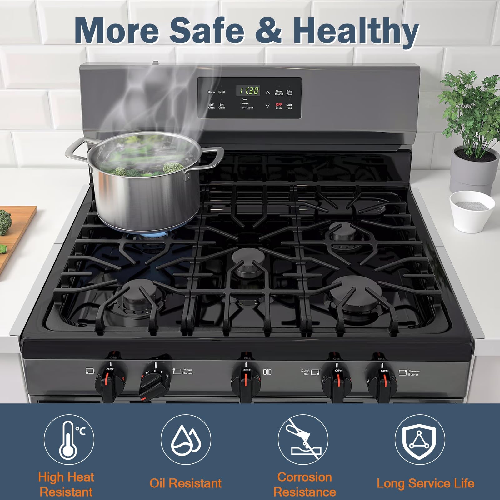 Stove Gap Covers Stainless Steel, 2Pack Retractable Stove Gap Filler (13.8"–2...