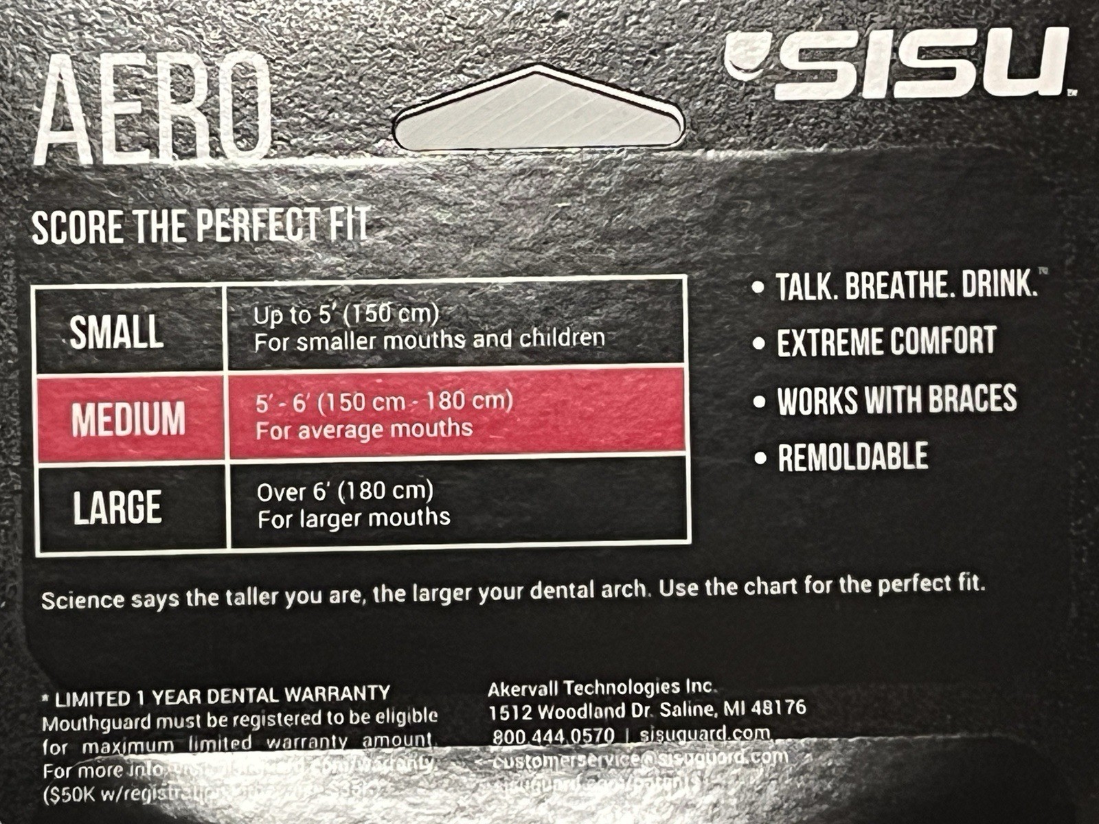 SISU Aero NextGen MouthGuard Mouth Guard 1.6mm Thin Neon Flash Adult Size Medium