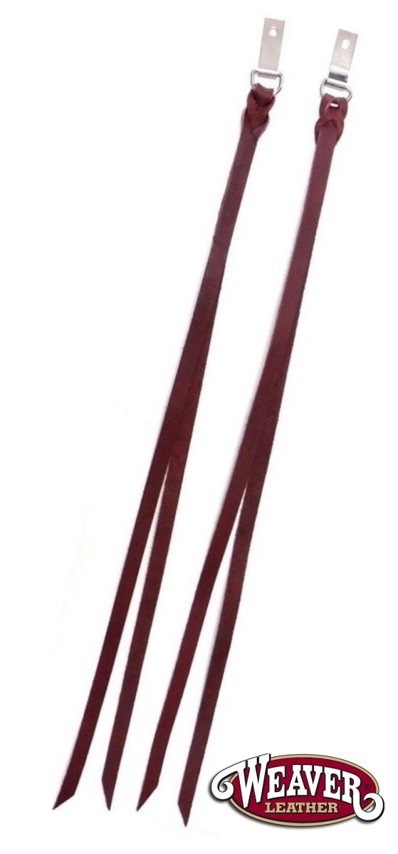 Latigo Saddle Strings 2 Pack with Clips and Dees 1/2" x 24" New Free Shipping