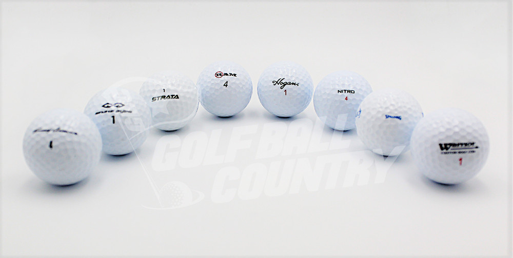 Assorted Storeline Mix 3A AAA White Used Golf Balls - 72 Pack