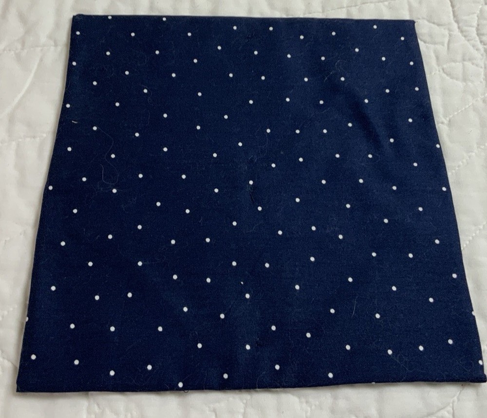 Antique Patchwork Quilt Table Topper, Four Patch, Early Calicos, Brown, Navy