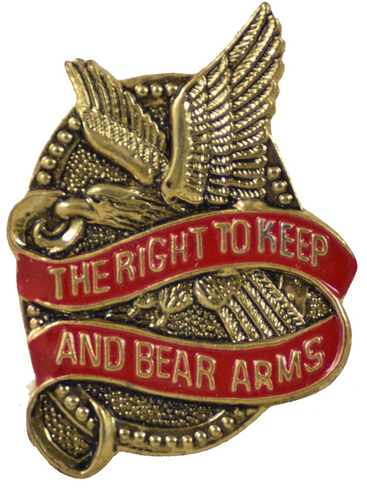 RIGHT TO KEEP & BEAR ARMS HAT PIN