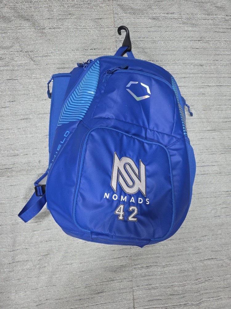 EvoShield Recruit Backpack Baseball Softball Nomads42 Blue Multipocket Equipment