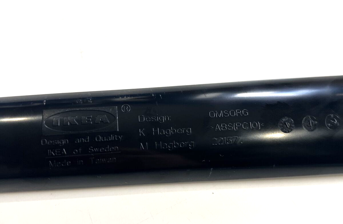 2 NEW Pack IKEA Like Style LONG HANDLE BLACK SHOE HORNS Rubberized Handle