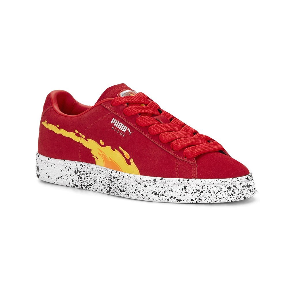 PUMA Patrol X Marshall Suede Lace Up Youth Boys Red Sneakers Casual Shoes 38848