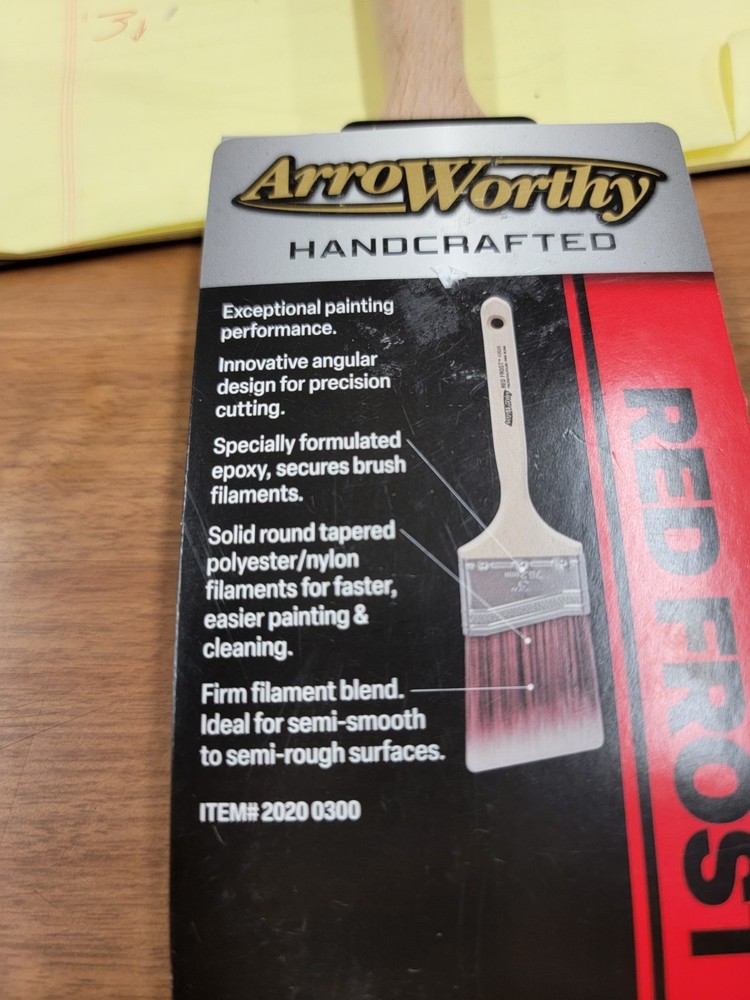 Arro Worthy Handcrafted Professional 3" all paints brush HG solid Angle