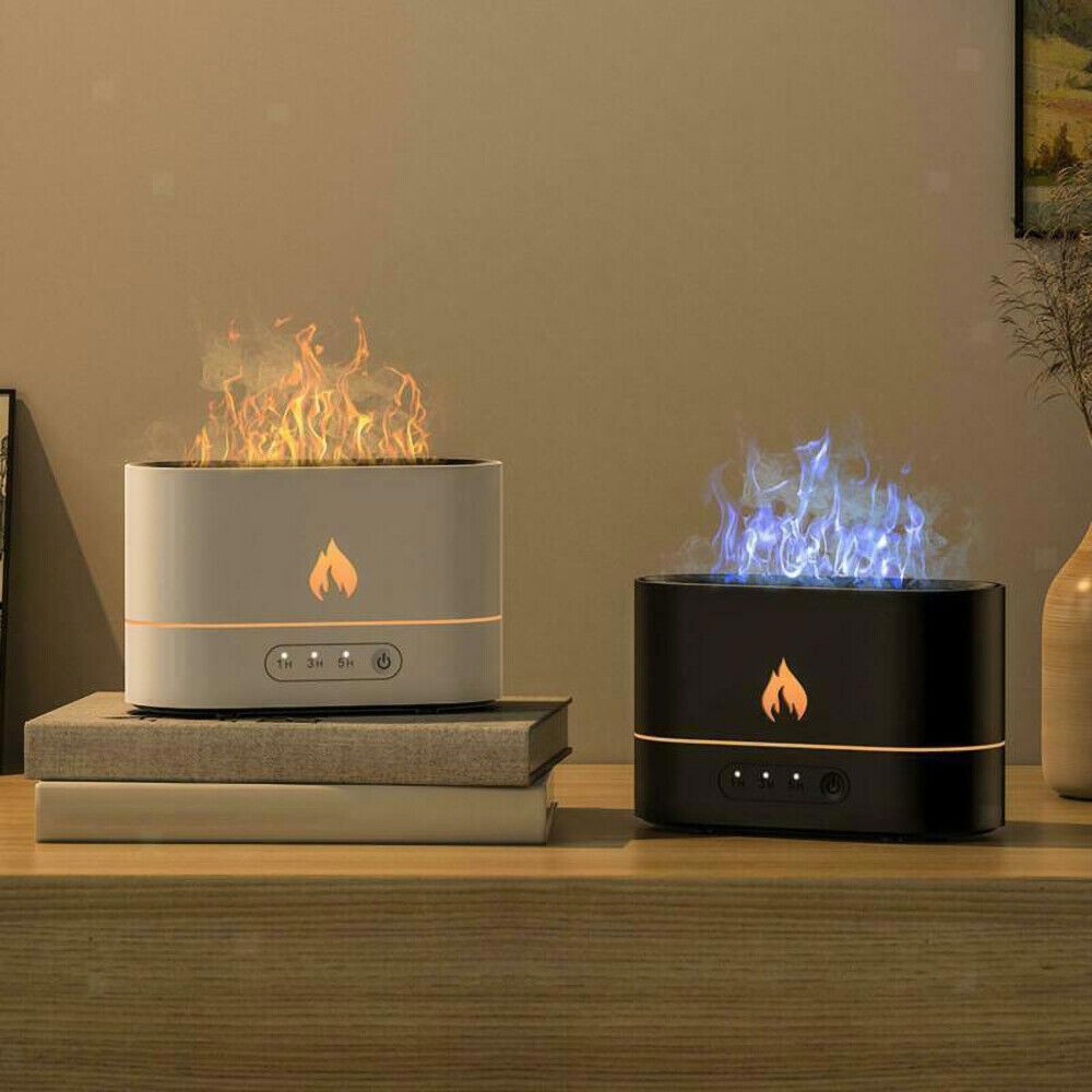 3D Flame Mist Home Decor Air Humidifier Essential Oil Aroma Diffuser USB 250ml