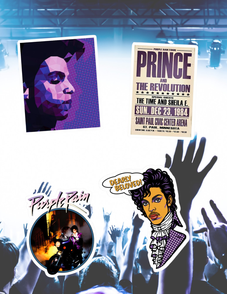 Prince 4pc Sticker Pack