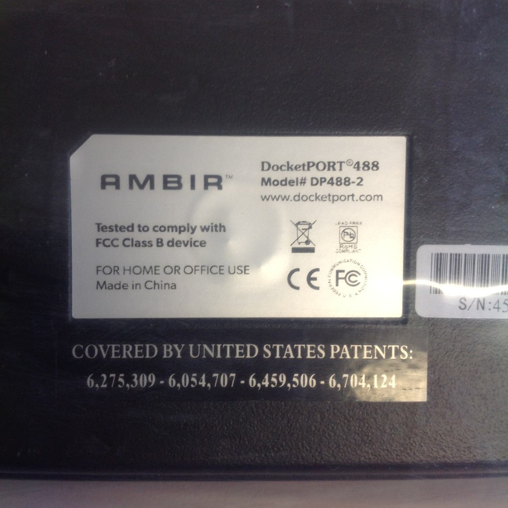 Ambir Technology DocketPORT 488 DP488 Duplex Document & ID Scanner CIS CMOS USB