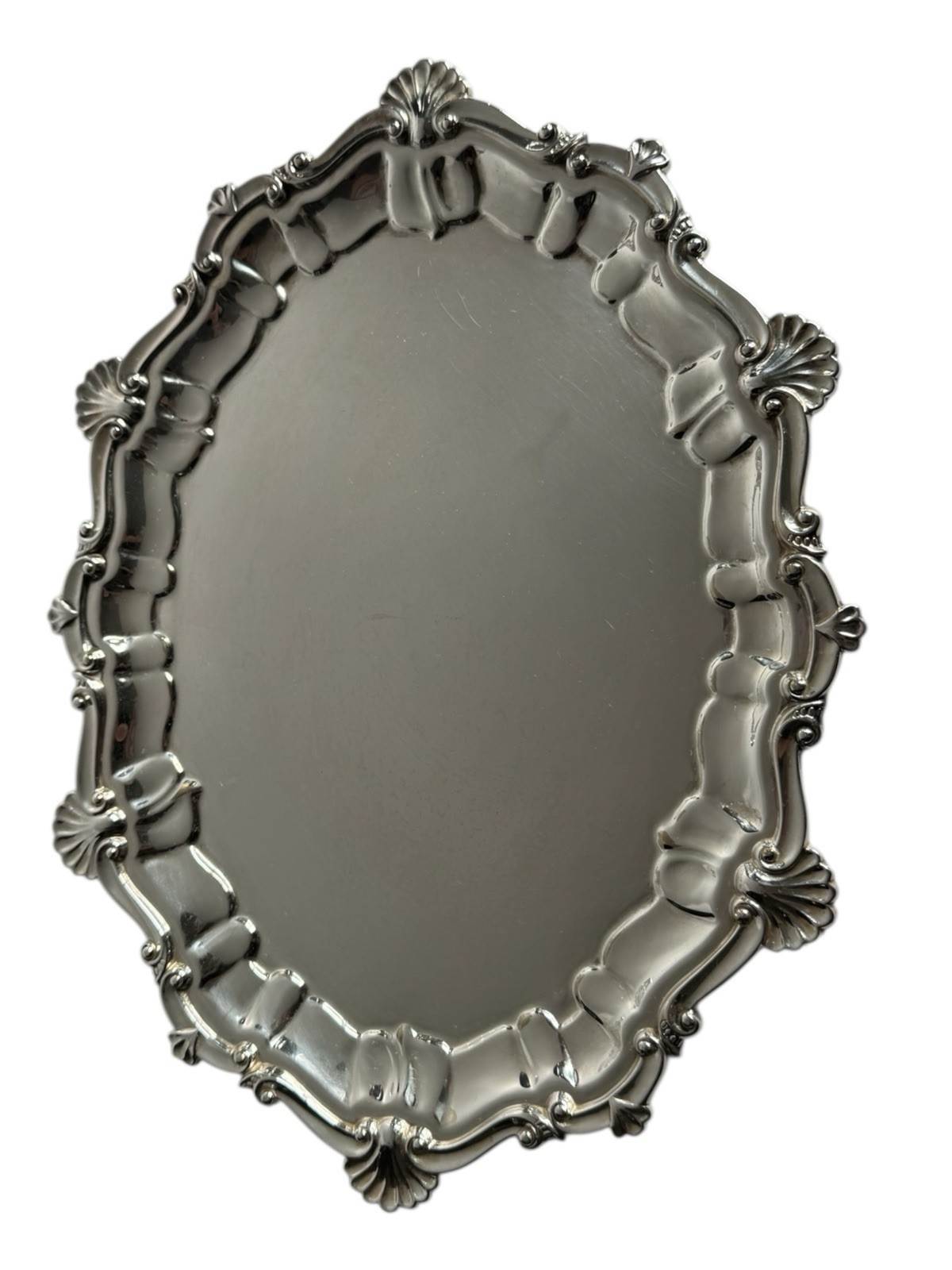 Antique Elkington Silver Plate Salver Tray