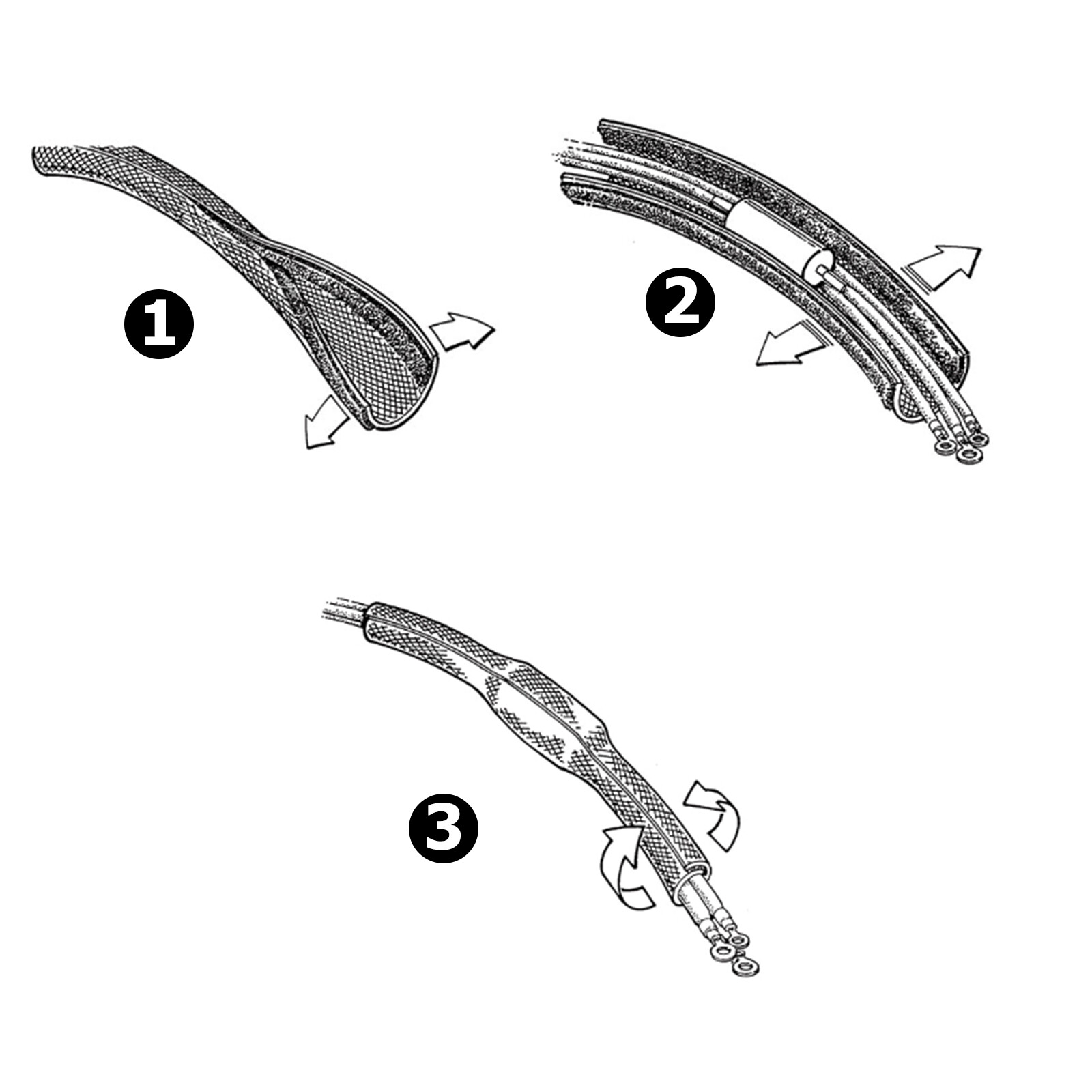 Automotive Wiring Loom Cable Sleeve Cabling Management Wire Harness Wrap Lot