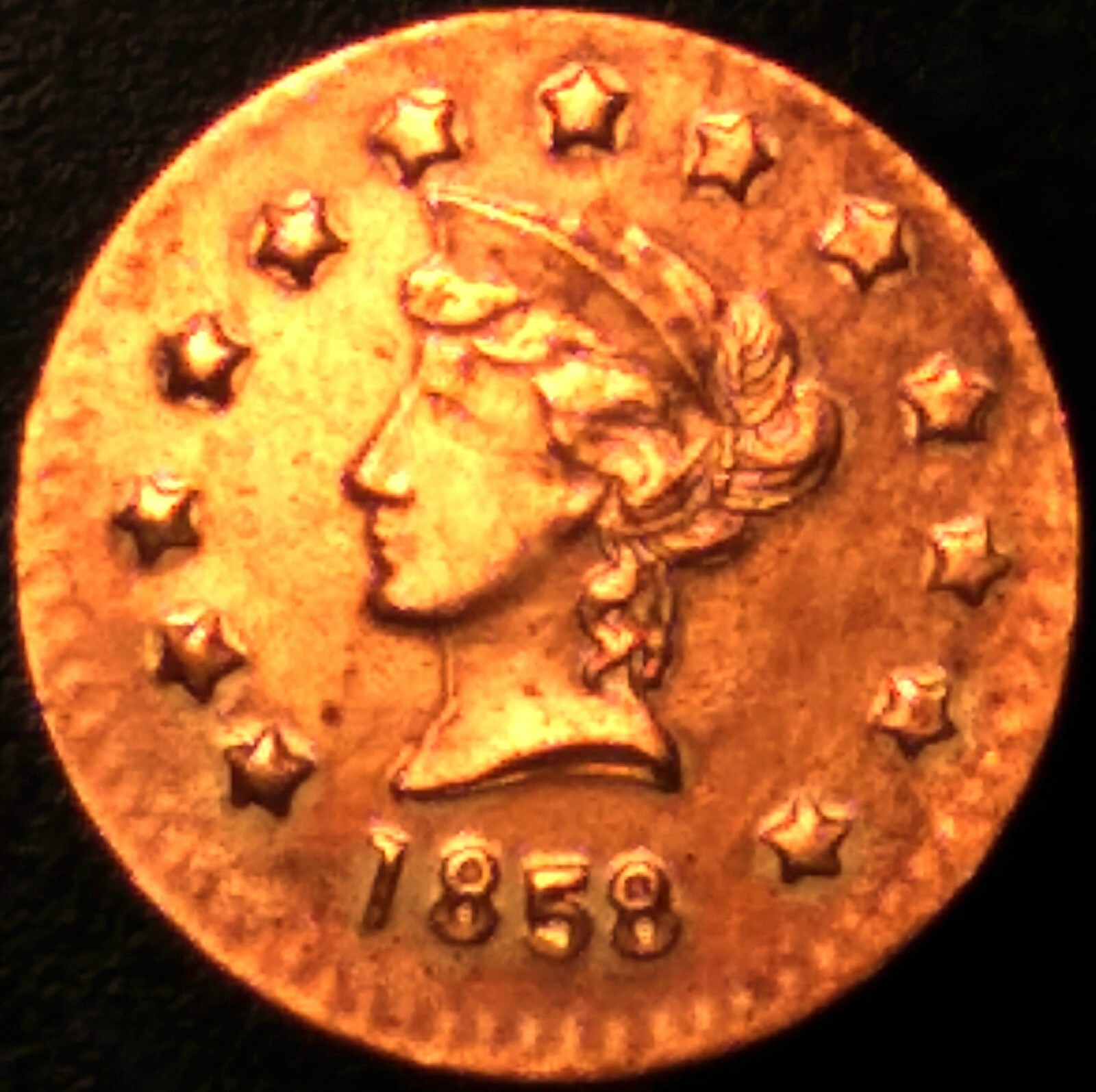 MULE? 1858 California Gold 1/2. Wreath 4a token/charm/ingot/bar/pin/exonumia/lot