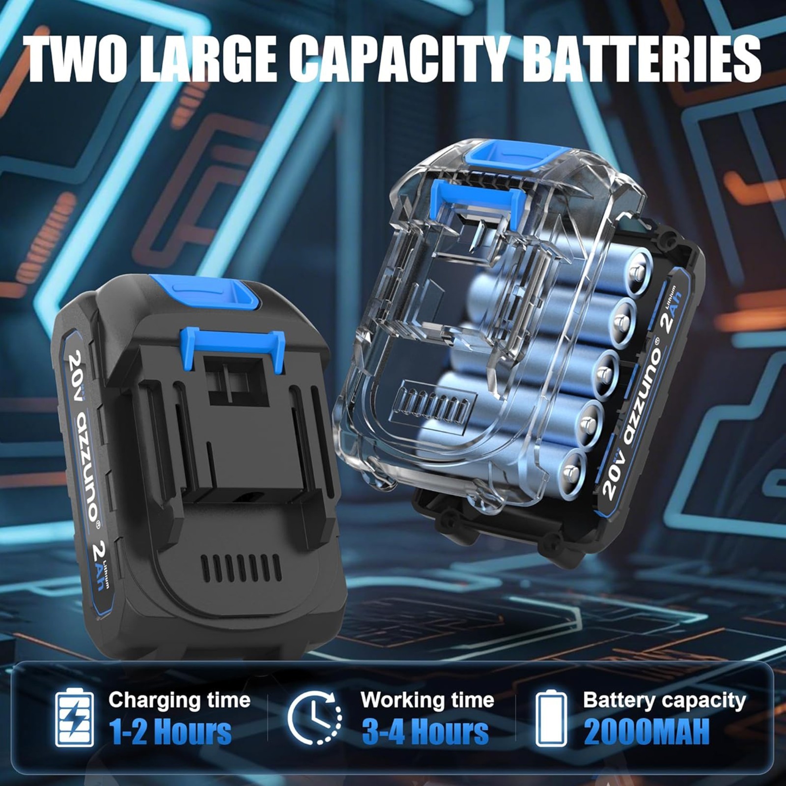 2-IN-1 Electric Pole Pruning Shears Cordless 13ft Reach Trimming Pruner 2x4.0Ah