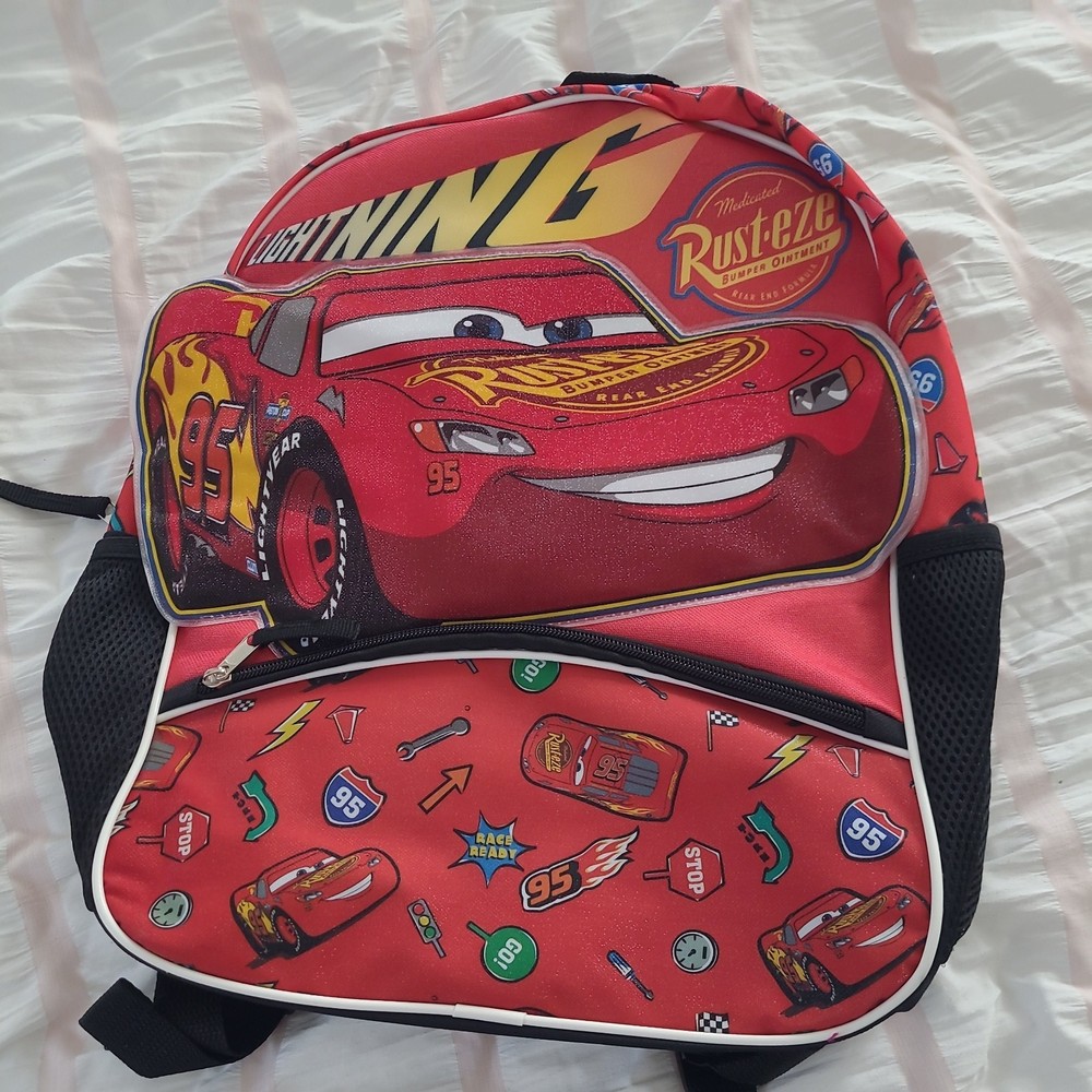 DISNEY Pixar Cars LIGHTNING MCQUEEN 15" Backpack