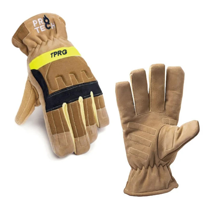 Pro-Tech TPR Gold Structural Firefighting Gloves MFG: 6/2018