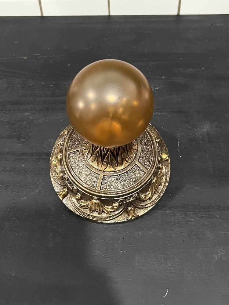 Flush Mount Fixture Rewired Polychrome Nice! 27H