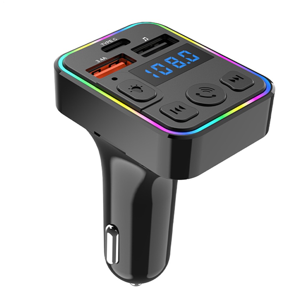 Car Music Adapter MP3 Wireless Transmitter Double USB With Type-C Port