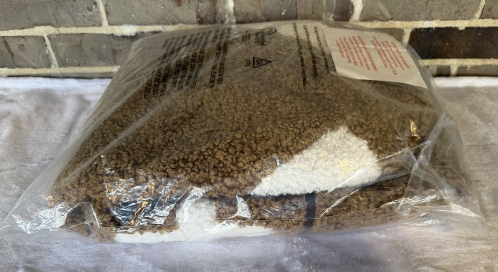 Pottery Barn Teen Brown Football Bean Bag Chair Slipcover Only Medium Cover NEW