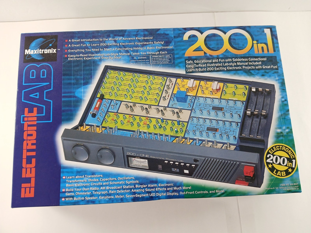 Maxitronix ELECTRONIC LEARNING LAB With 200 Educational Wiring Projects COMPLETE