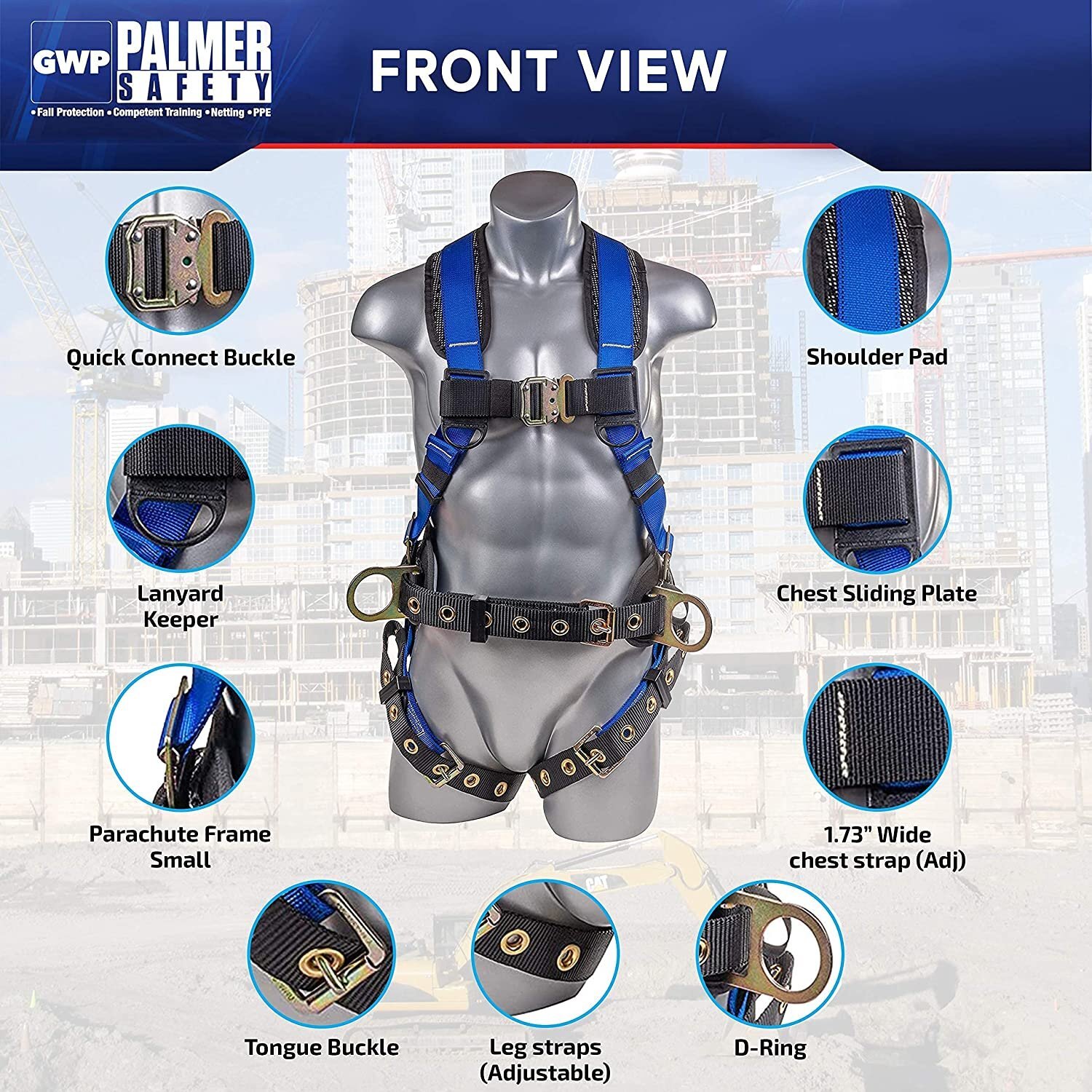 Palmer Safety Fall Protection Hammerhead Kit I 5pt Safety Harness