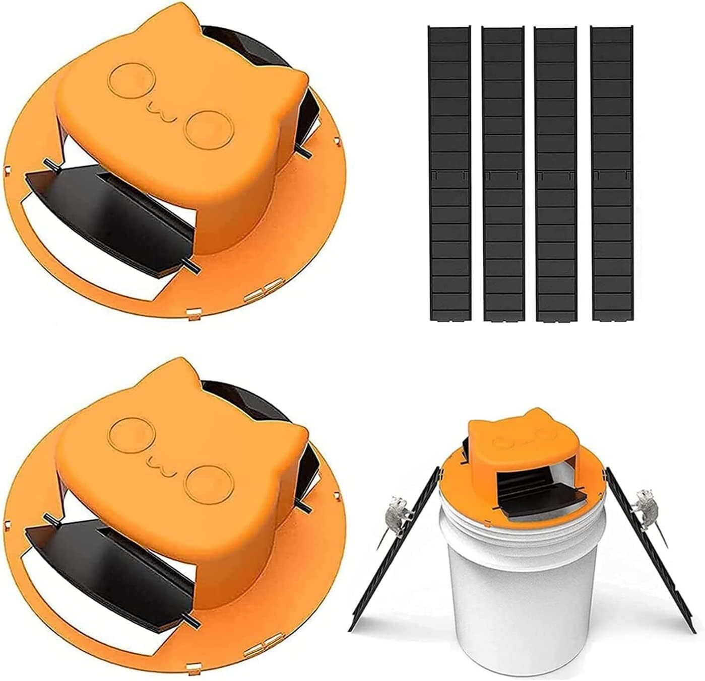2Pack Black Slide Bucket Lid Mouse Rat Trap Bucket Mousetrap Catcher US NEW
