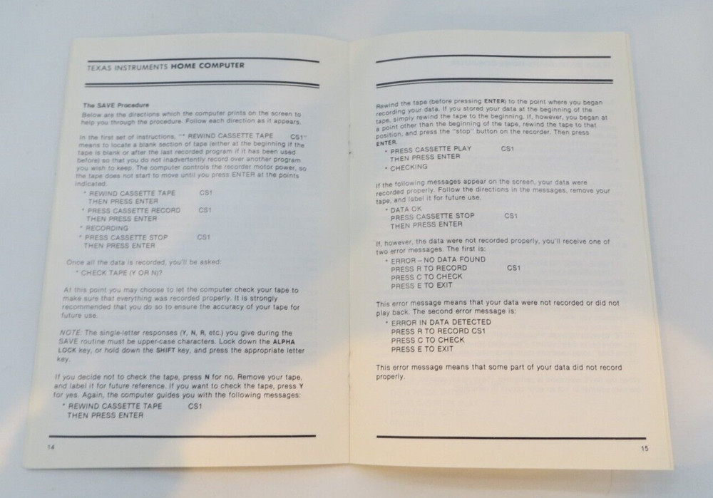 TEXAS INSTRUMENTS PROGRAM RECORDER PHP2700 owners manual instruction reference