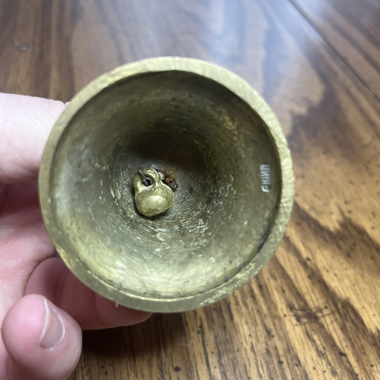 Vintage figure lady 3" fancy lady bell brass bronze