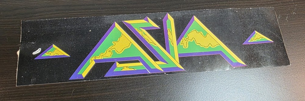 Vintage 80's ASIA Bootleg Bumper Sticker 12" x 3"  #2