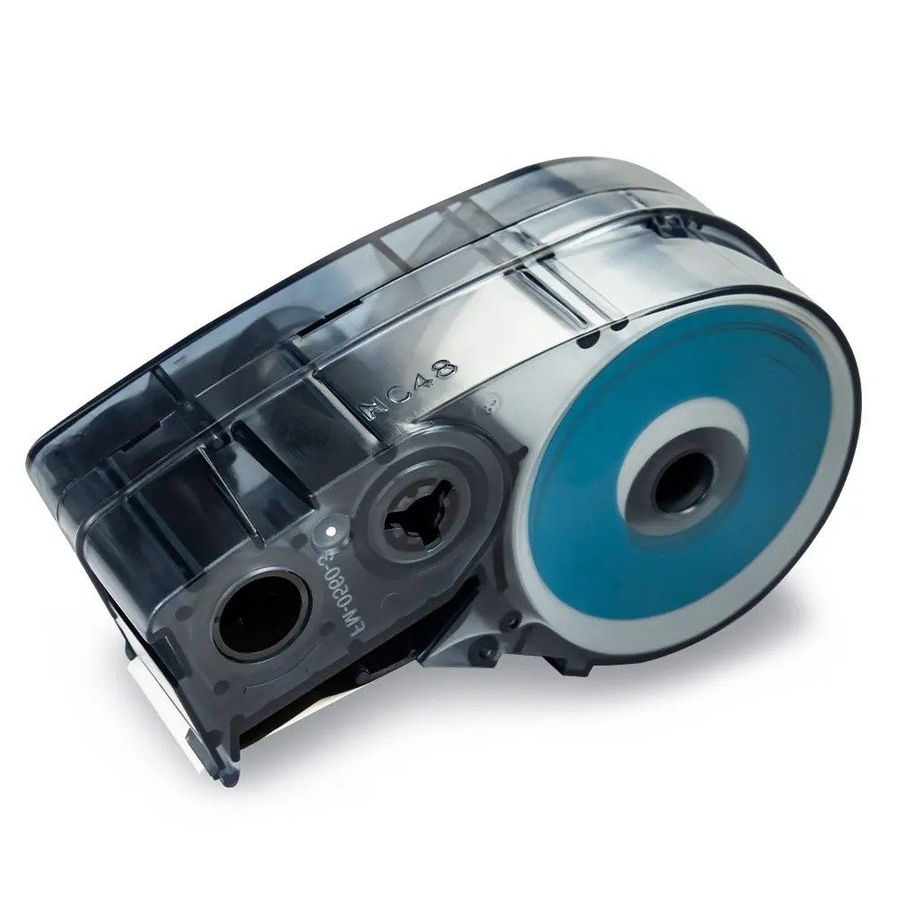 10PK For Brady BMP21-PLUS M21-500-595-WT Vinyl 1/2" Black on White Label Tape