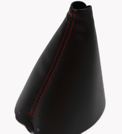 Red Stitch Automatic Shift Boot Real Leather For 84-89 Chevrolet Corvette C4