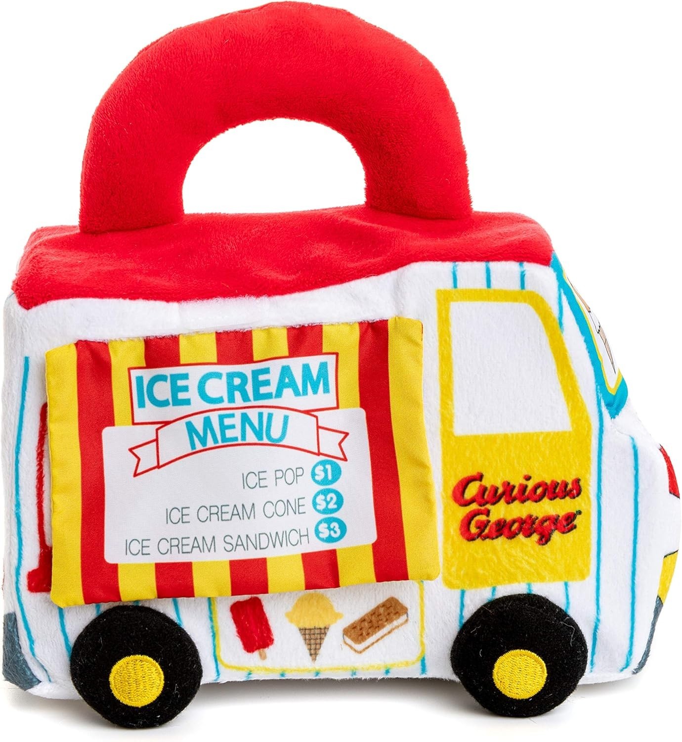 KIDS PREFERRED Curious George Ice Cream Truck Plush Playset -Check Description!