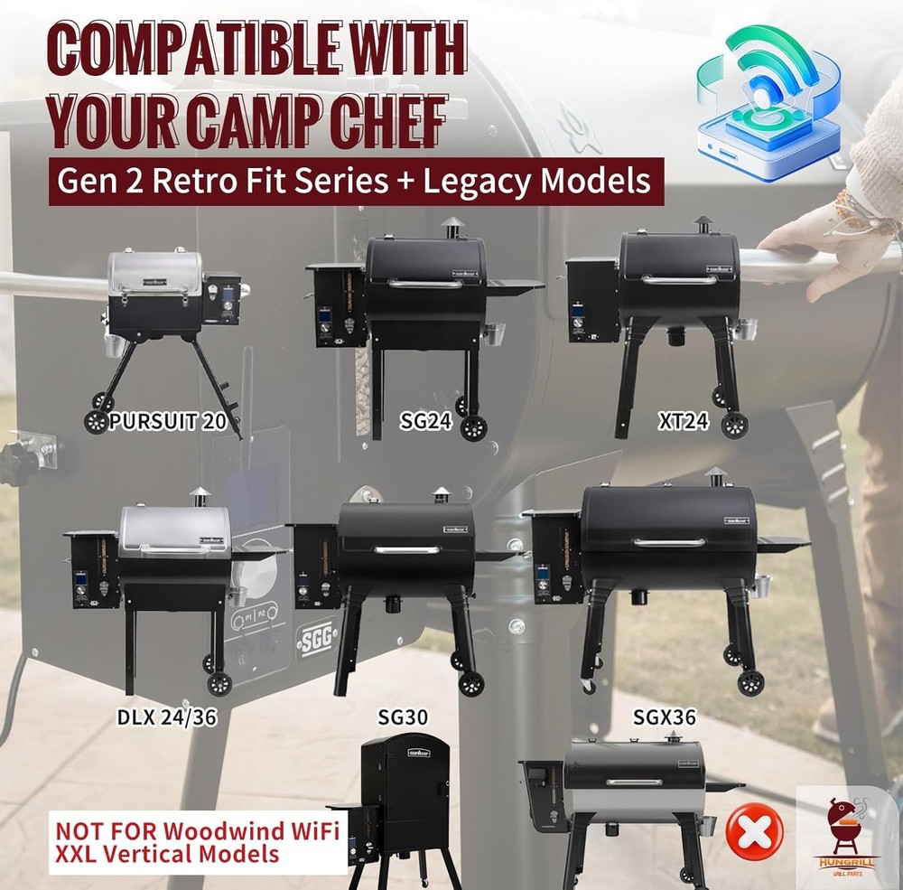 Camp Chef Gen 2 Modified BBQ Grill Kit - Includes WiFi Controller