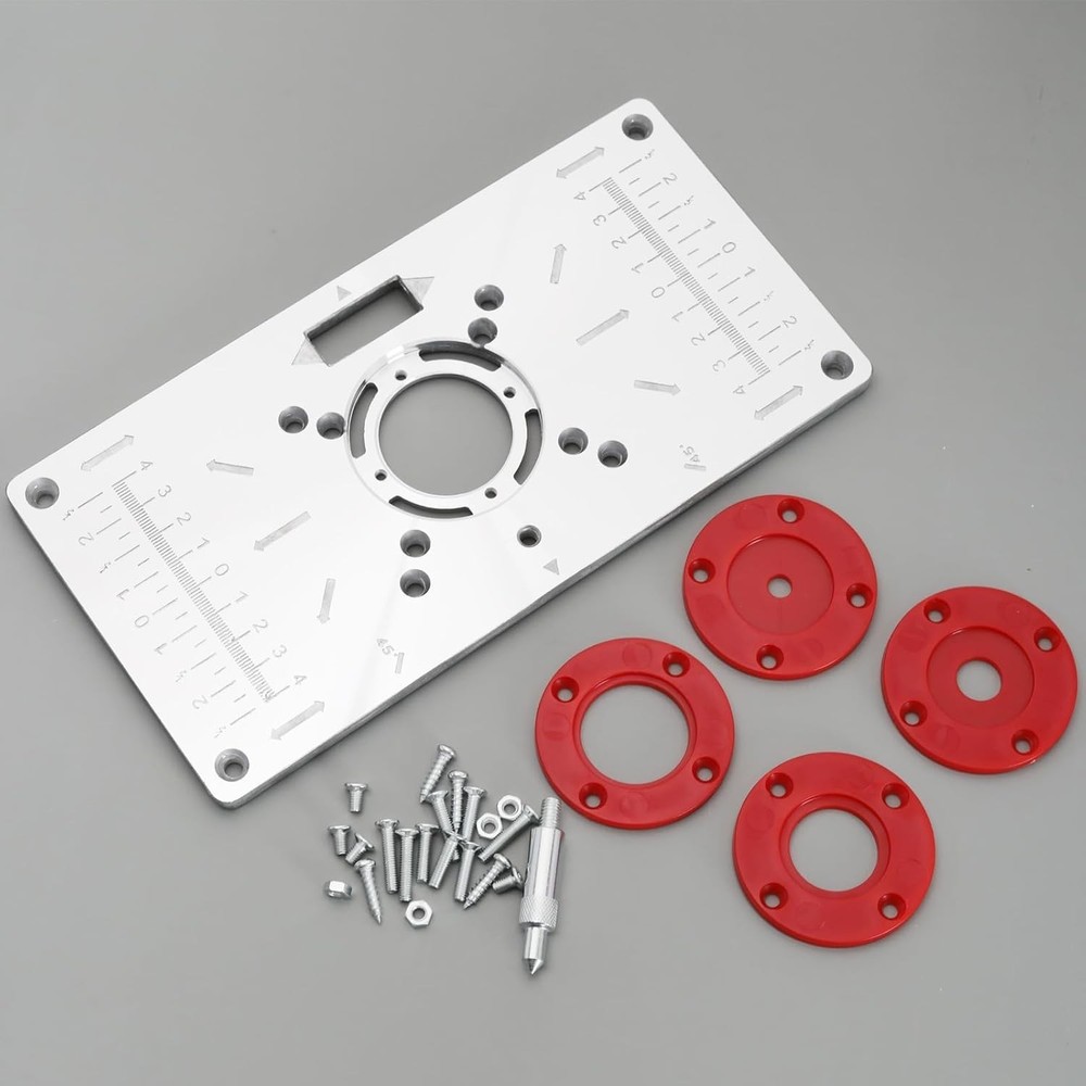 Router Table Insert Plate Compatible with Routers Aluminum Alloy Trimming Mac...