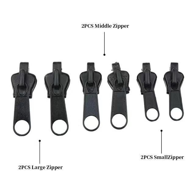Zip Replacement Zipper Slider Instant Repair Universal Puller Kit Sizes