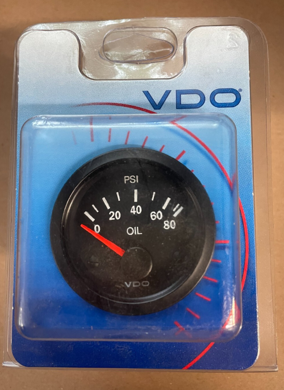 VDO Oil Pressure Gauge, GA-52 80psi 10-184 Ohms, Part # 350-104