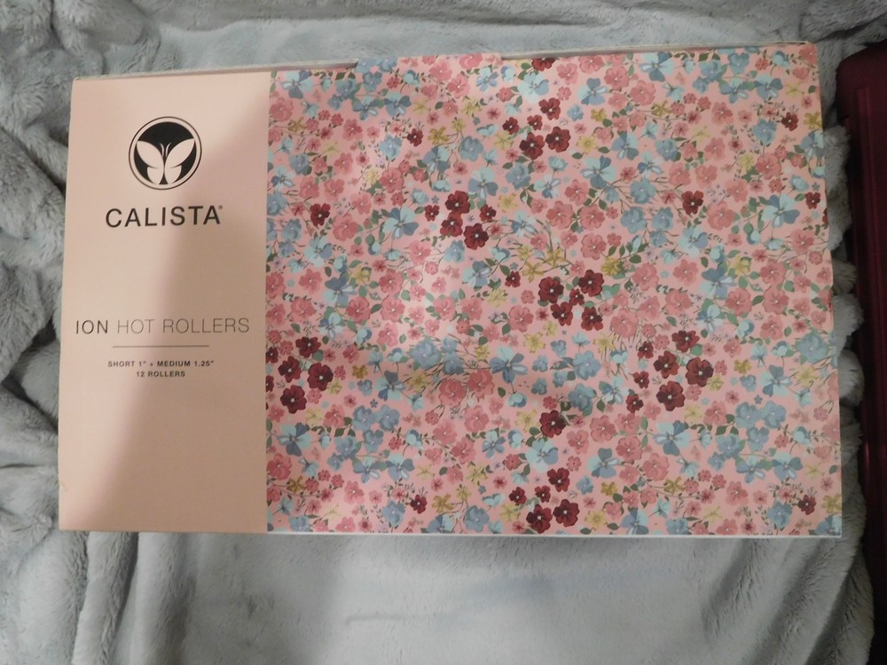 CALISTA Ion Hot Rollers - 12 Rollers & Clips -Short Medium - Printed Bag NEW