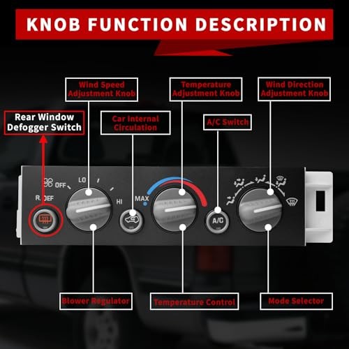 A/C Heater Climate Control Module with Rear Window Defogger Switch 599-006