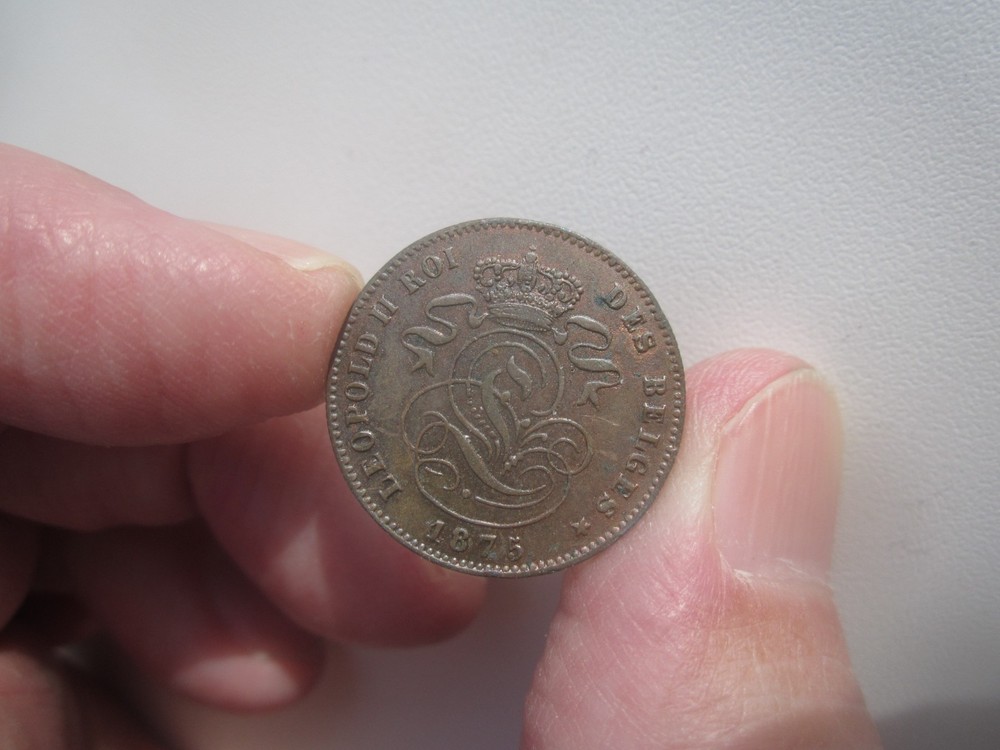 NICE GRADE 1875 BELGIUM 2 CENTIMES