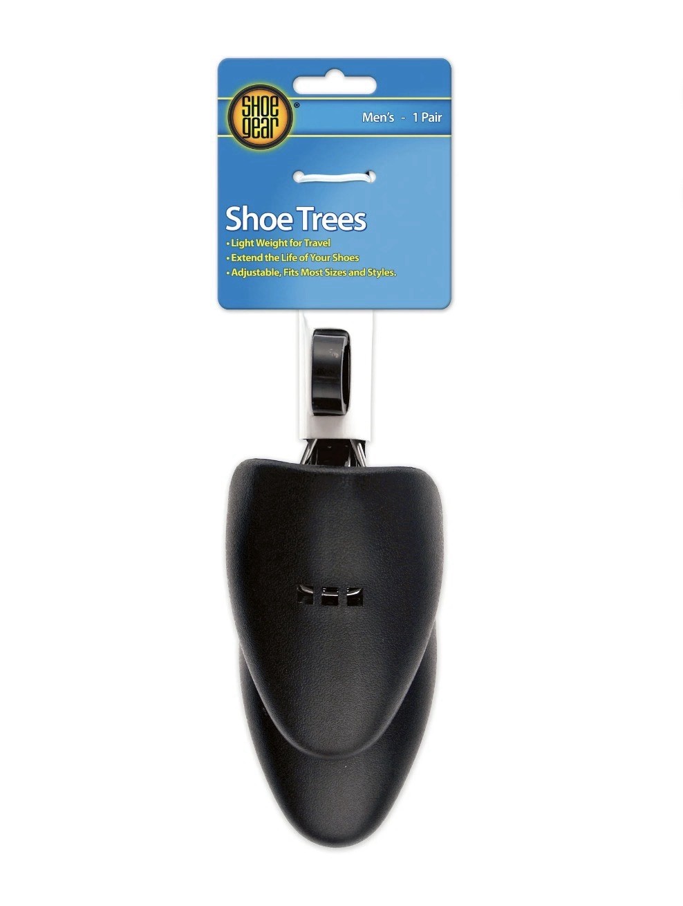 1-Pair SHOE GEAR Men’s Shoe Trees Adjustable Lightweight Fits Most Sizes
