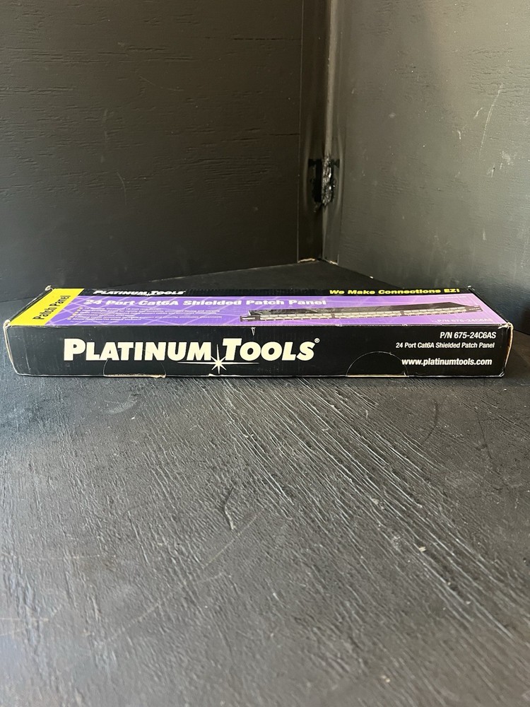 Platinum Tools 675-24C6AS 24 Port Cat6A Shielded Patch Panel