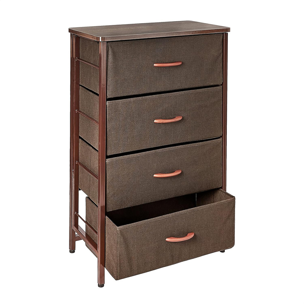 Foldable 4 Drawers Storage Organizer Unit, Saving Space, Easy Assembly, Vertical
