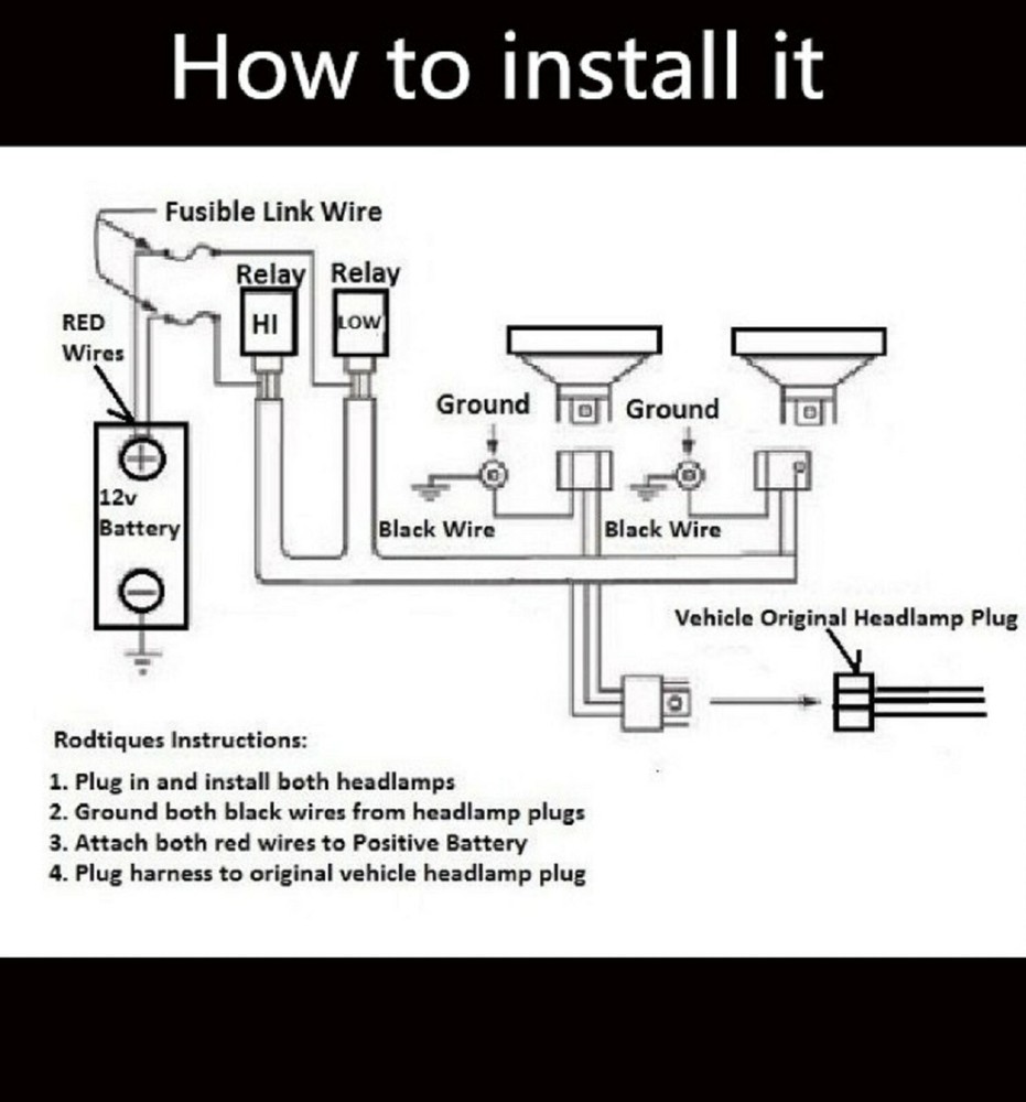 Relay Wire Harness 30A 9012 HIR2 Head Light Low Beam Connector Ceramic Socket