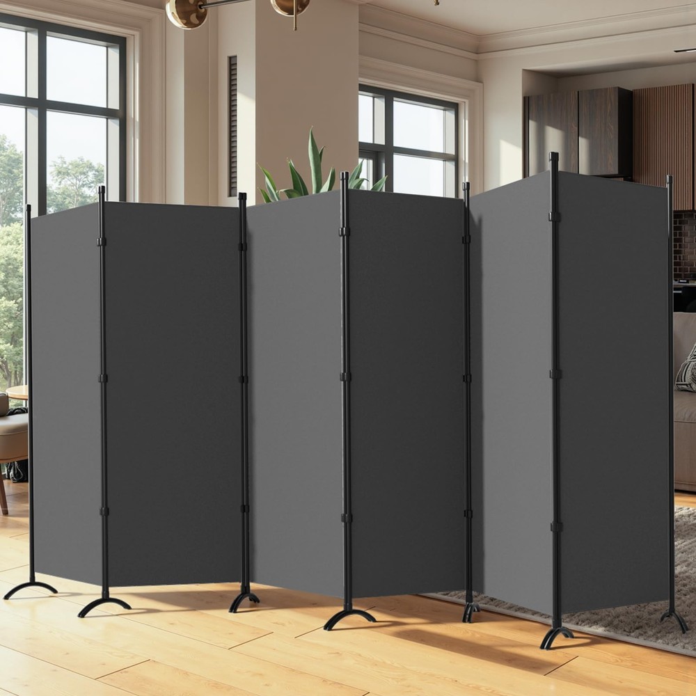 6 Panel Room Divider, Folding Privacy Screen Wall Divider for Room Separation...