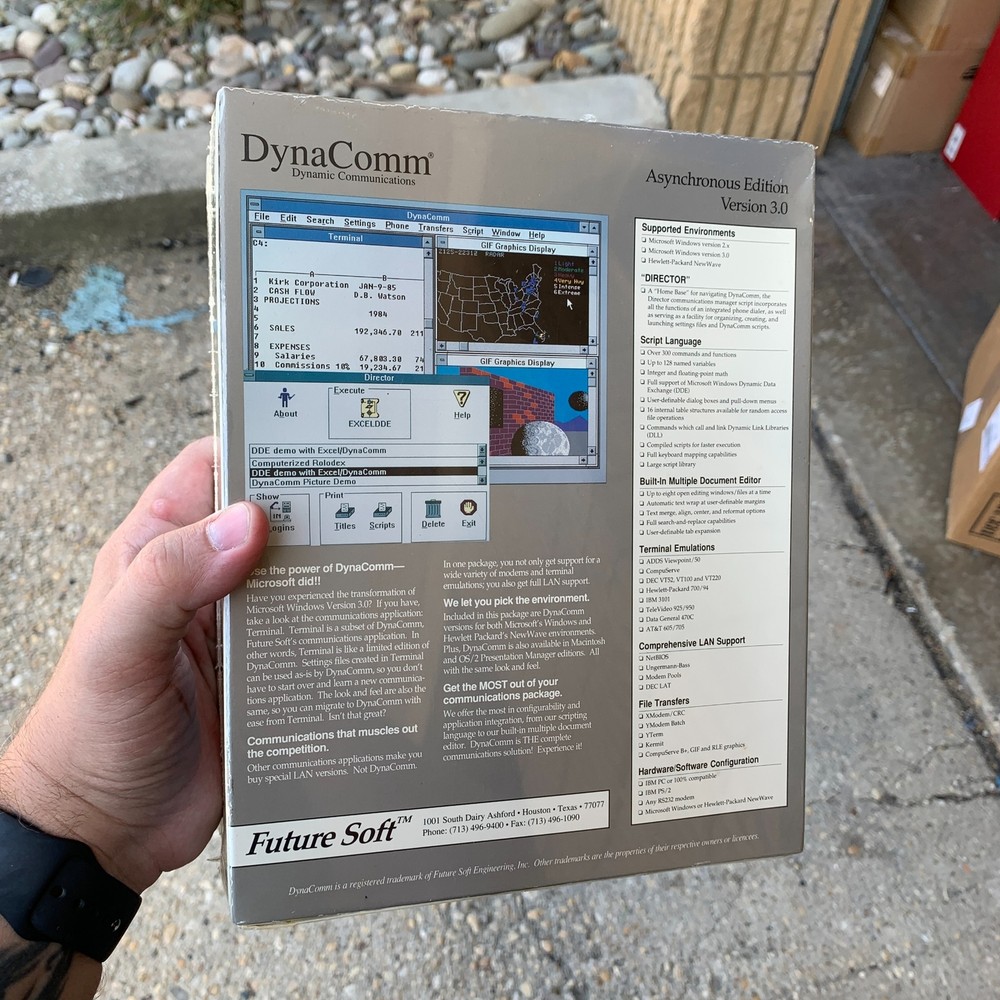 DynaComm Asynchronous Edition Version 3.0 - PC BIG Box Future Soft NEW / SEALED