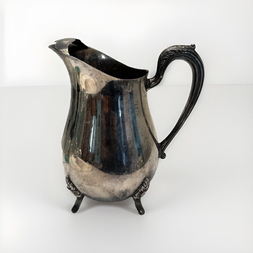 Vintage Silver Plated Footed Water Pitcher/Jug B31