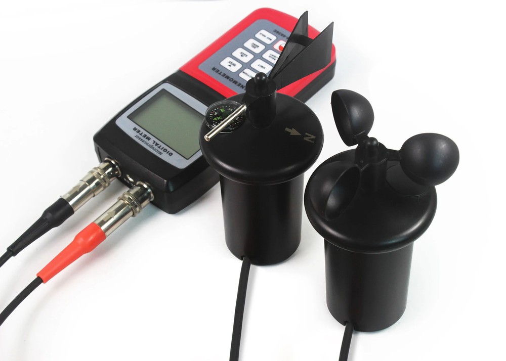 AM-1236C Digital Air Flow Wind Direction Wind Speed Measuring Device Anemometer