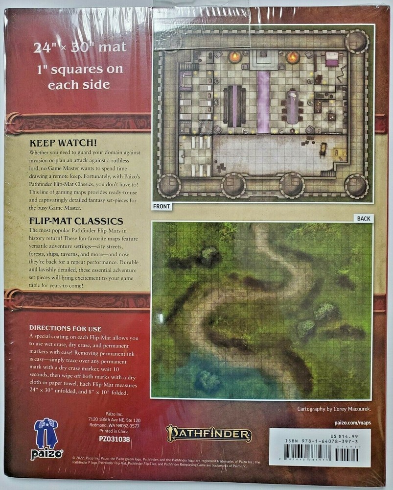 KEEP Pathfinder Flip-Mat Classics NEW Paizo PZO31038