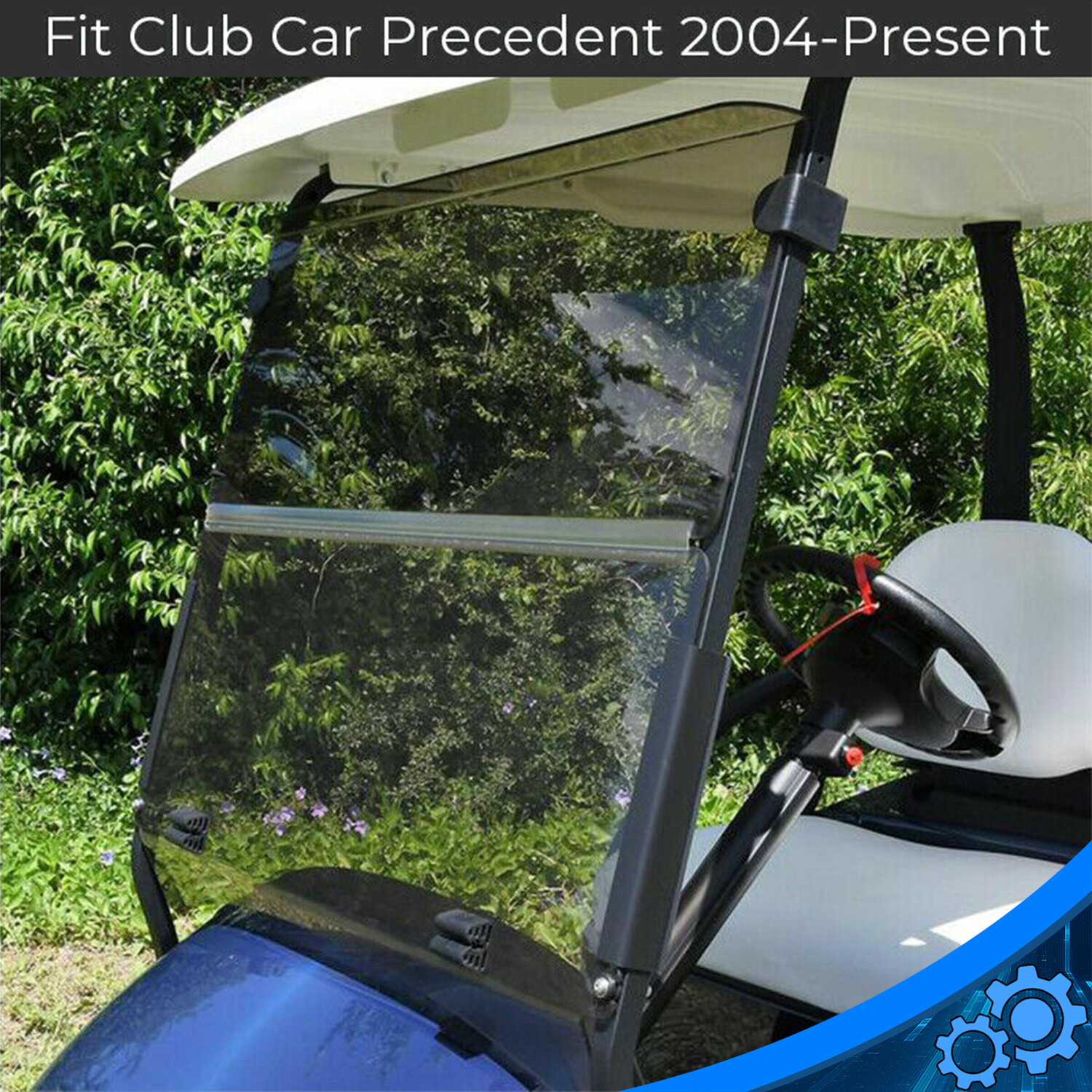 For Club Car Precedent Tempo Onward 2004-up Golf Cart Folding Windshield Tinted