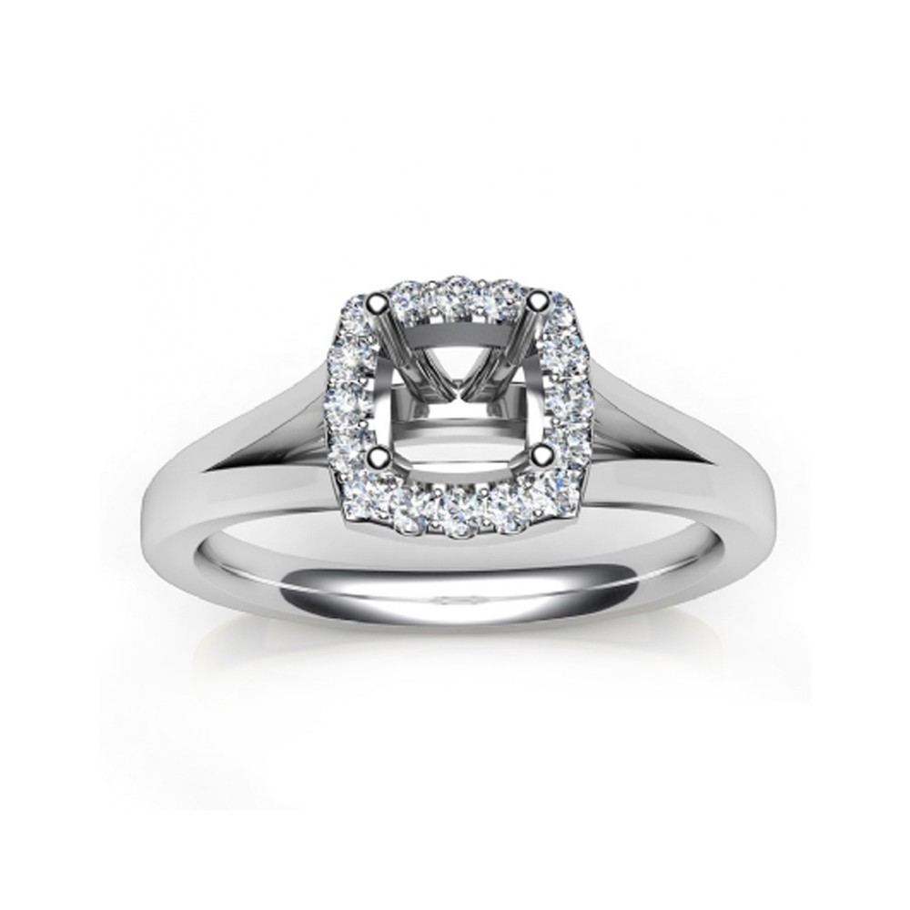 Square 6mm Blank Ring Setting 925 Sterling Silver Semi Mount Ring